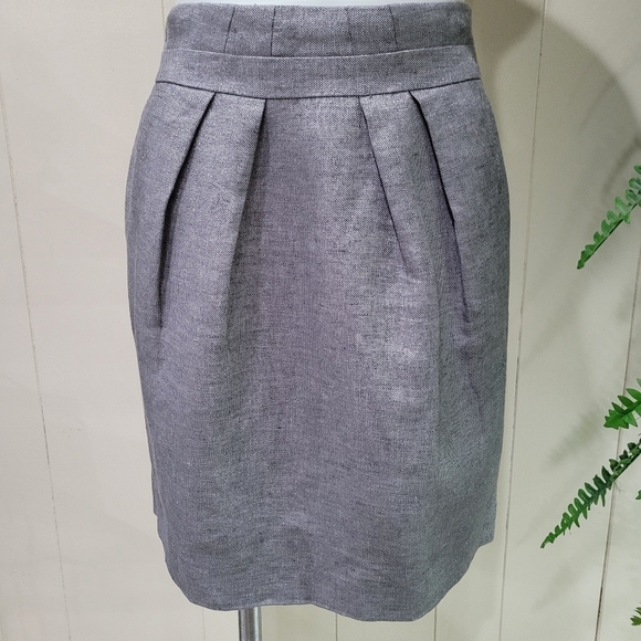 Talbots Womens Petite Gray Silver Sparkle Skirt 2P - Picture 1 of 14